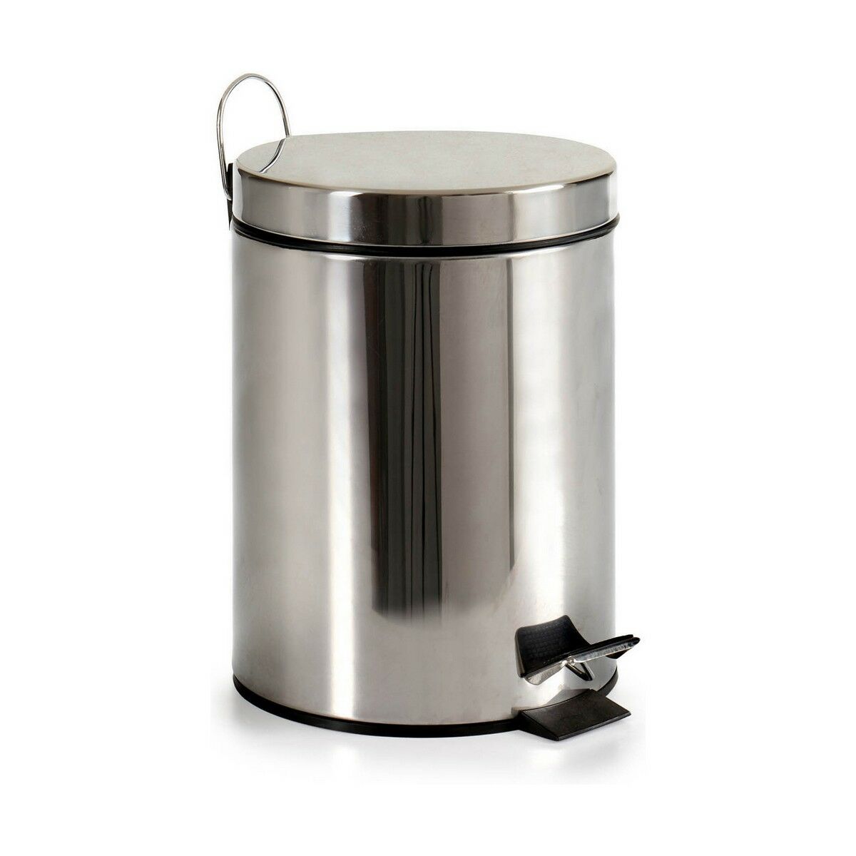 Pedal bin Berilo Silver Stainless steel Plastic 5 L (4 Units)